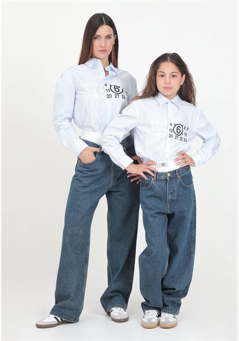Jeans in denim per donna e bambina con doppia cintura effetto boxer MAISON MARGIELA | M60632MM03VM601